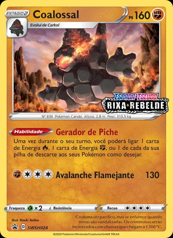 Coalossal, carta SWSH024 de ESES Promos