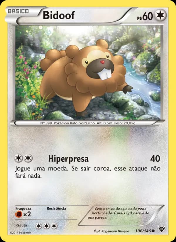 Bidoof, carta 106 de XY