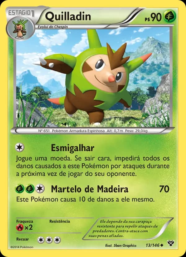 Quilladin, carta 13 de XY