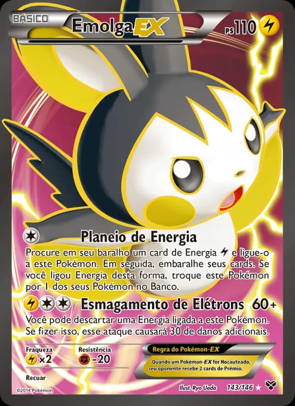 Emolga EX, carta 143 de XY