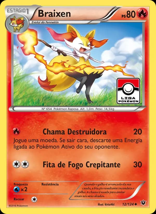 Braixen, carta 12 de Fusão de Destinos