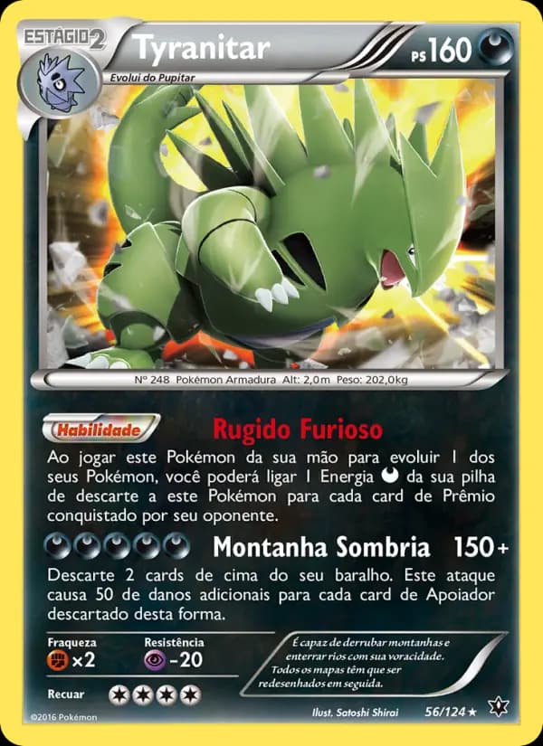 Tyranitar, carta 56 de Fusão de Destinos