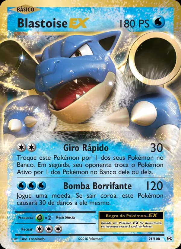 Blastoise EX, carta 21 de Evoluções