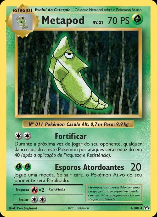 Metapod, carta 4 de Evoluções