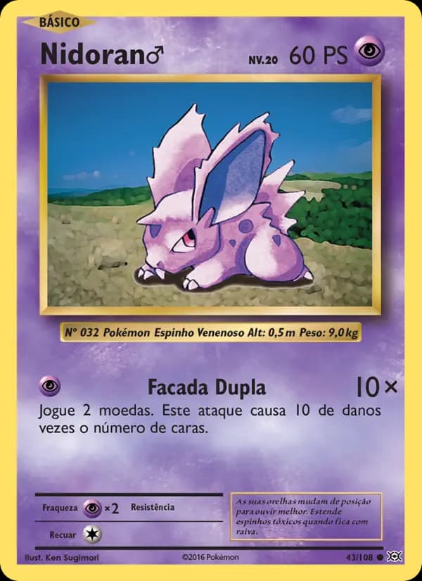 Nidoran♂, carta 43 de Evoluções