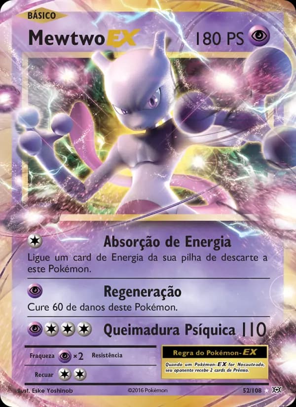 Mewtwo EX, carta 52 de Evoluções