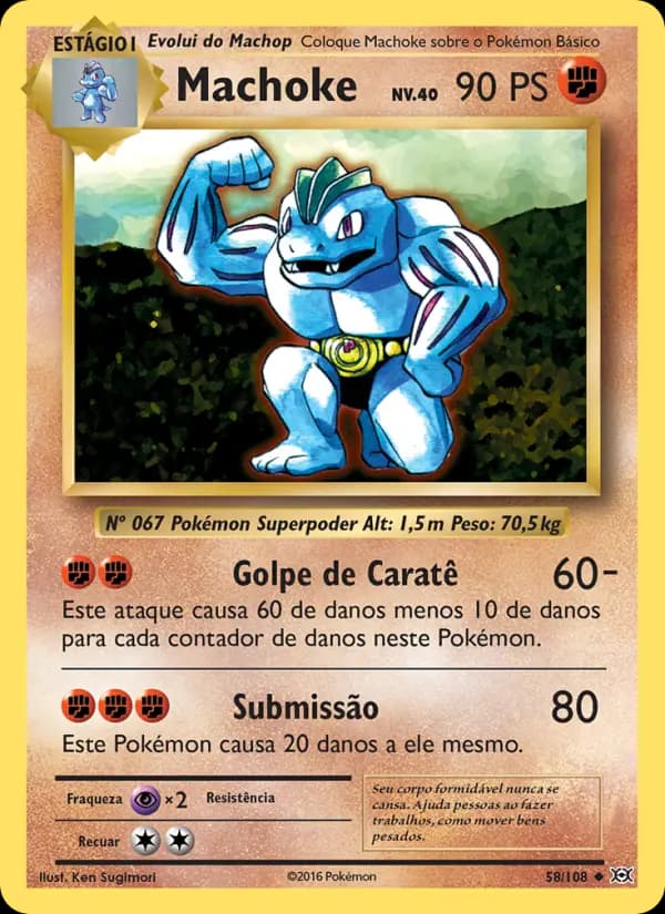 Machoke, carta 58 de Evoluções