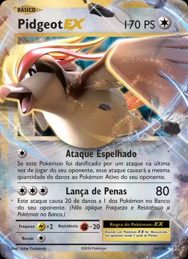 Pidgeot EX, carta 64 de Evoluções