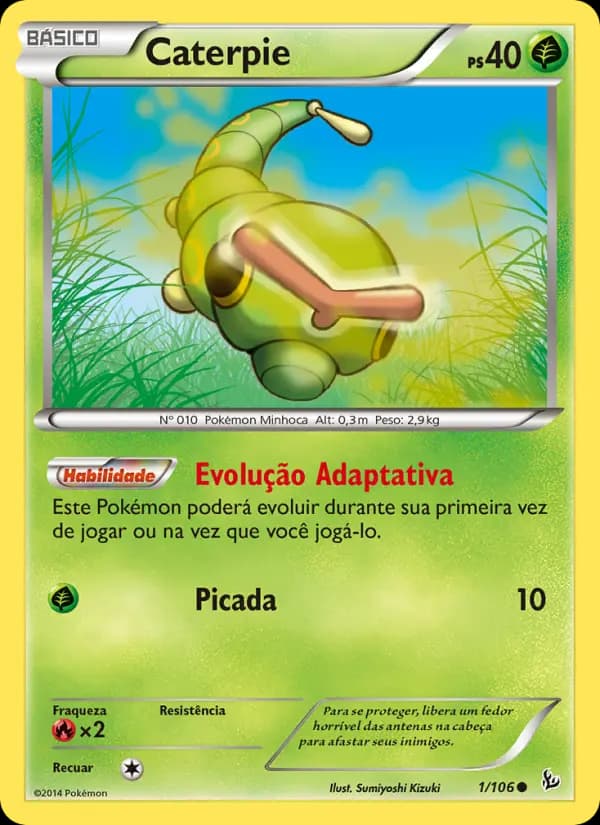 Caterpie, carta 1 de Flash de Fogo