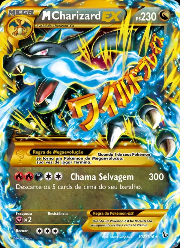 M-Charizard EX, carta 108 de Flash de Fogo