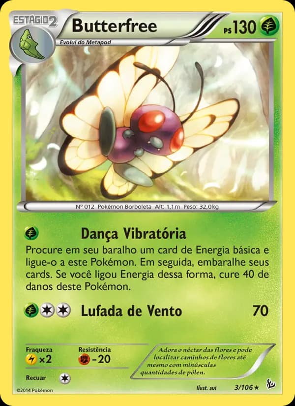 Butterfree, carta 3 de Flash de Fogo