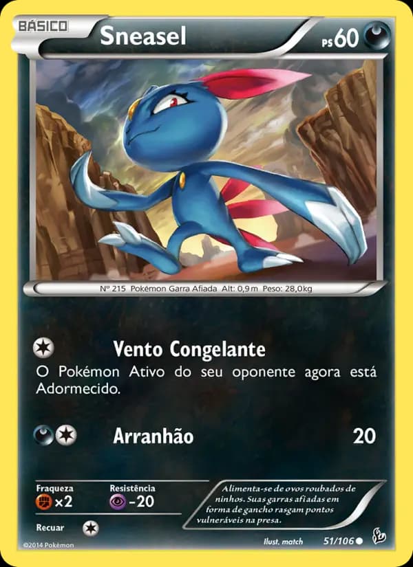 Sneasel, carta 51 de Flash de Fogo