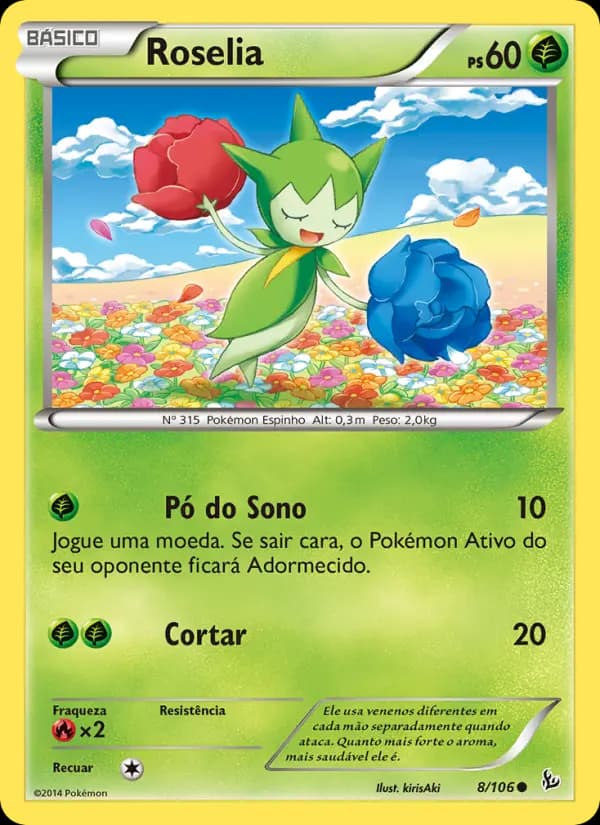 Roselia, carta 8 de Flash de Fogo