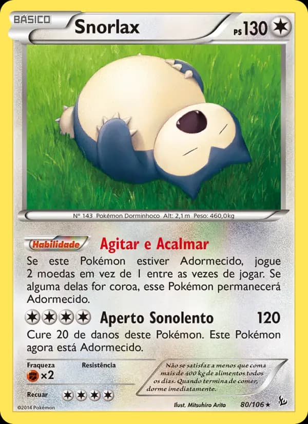 Snorlax, carta 80 de Flash de Fogo