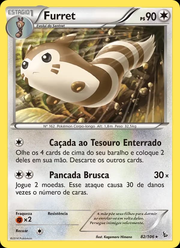 Furret, carta 82 de Flash de Fogo