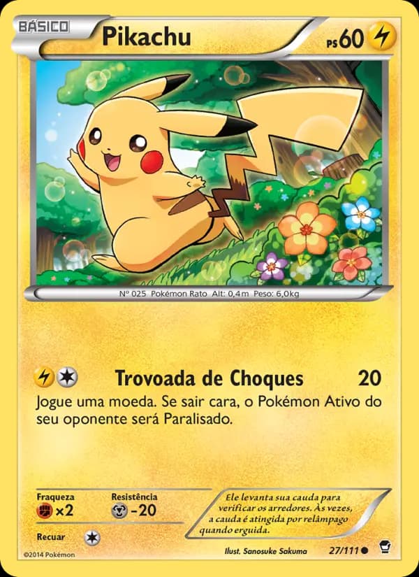 Pikachu, carta 27 de Punhos Furiosos