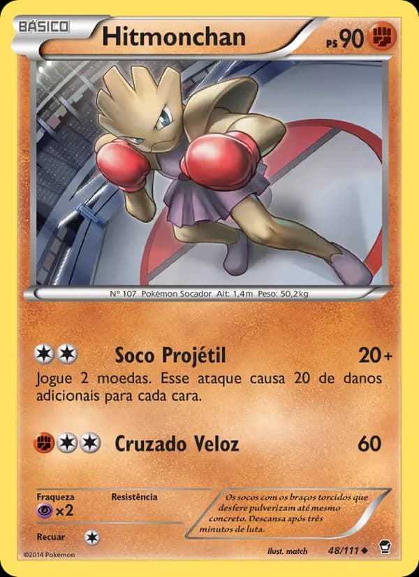 Hitmonchan, carta 48 de Punhos Furiosos