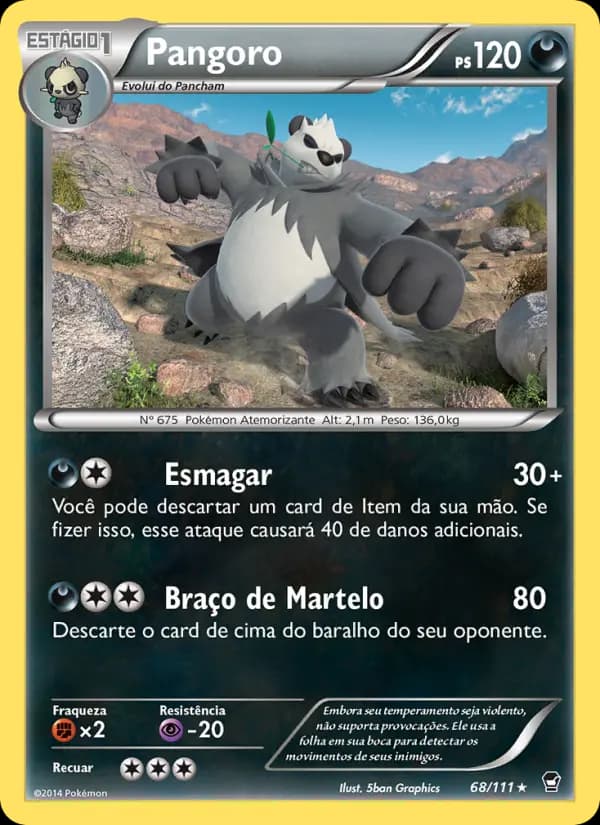 Pangoro, carta 68 de Punhos Furiosos