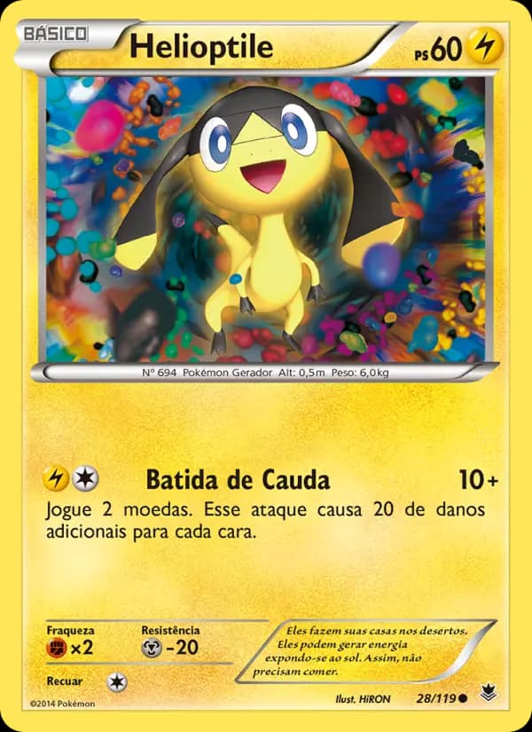 Helioptile, carta 28 de Força Fantasma