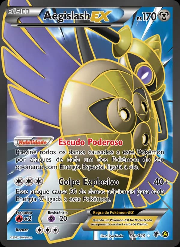 Aegislash EX, carta 65a de Força Fantasma