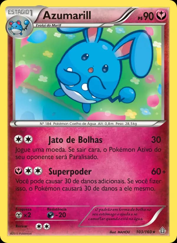 Azumarill, carta 103 de Conflito Primitivo