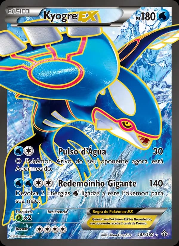 Kyogre EX, carta 148 de Conflito Primitivo