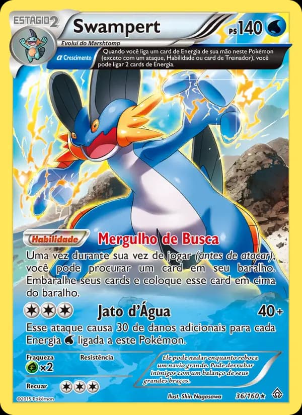 Swampert, carta 36 de Conflito Primitivo