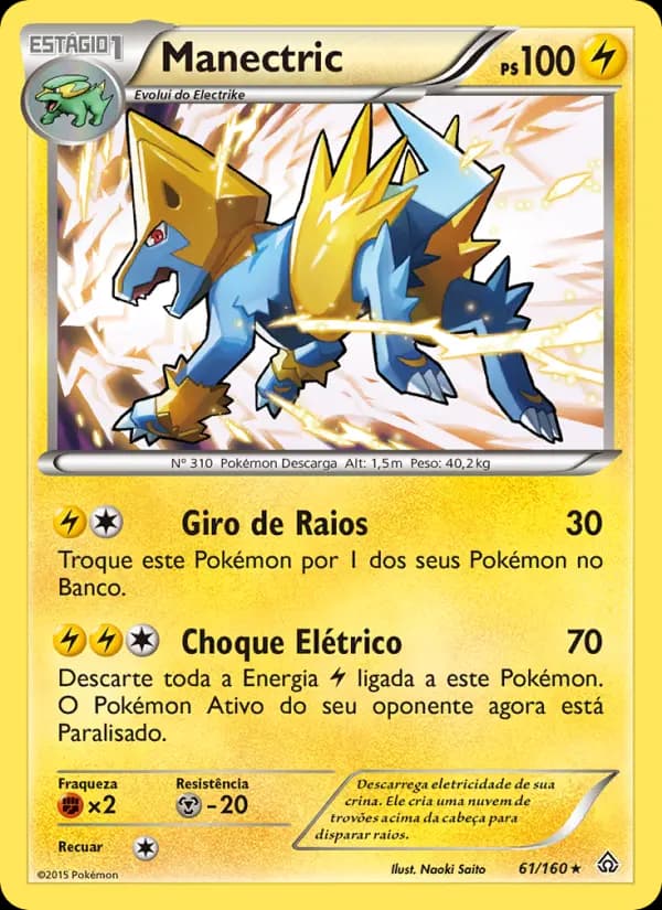 Manectric, carta 61 de Conflito Primitivo
