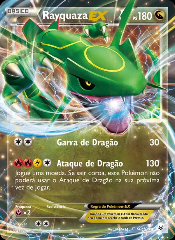 Rayquaza EX, carta 60 de Céus Estrondosos