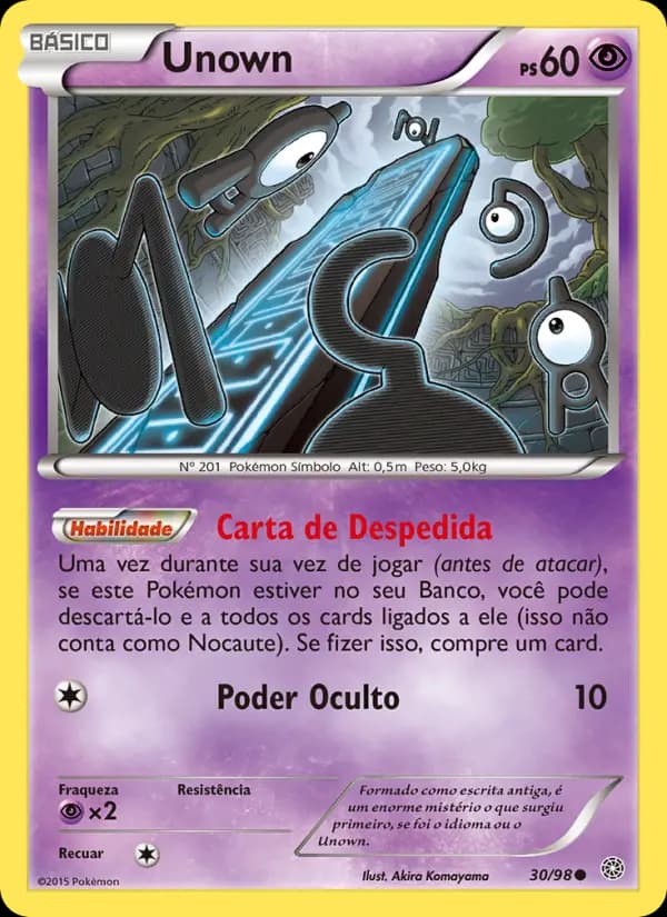 Unown, carta 30 de Origens Ancestrais
