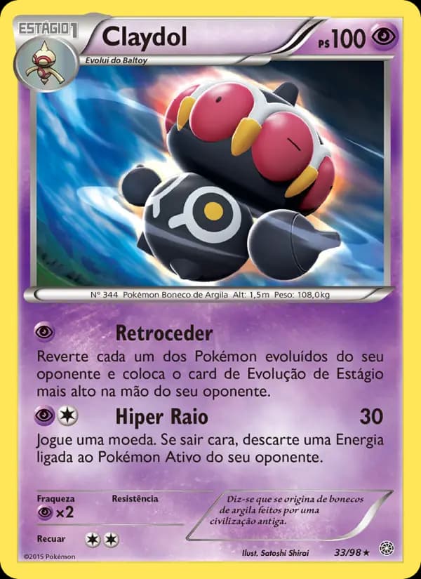 Claydol, carta 33 de Origens Ancestrais
