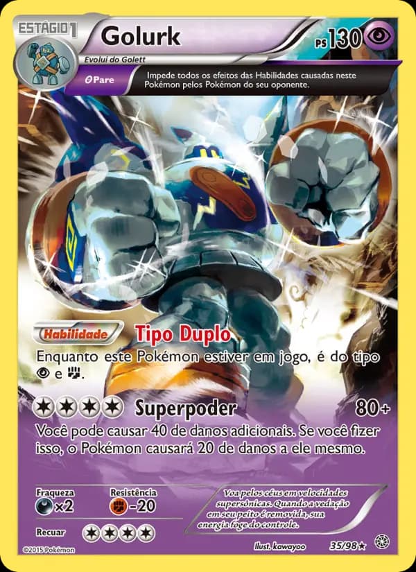 Golurk, carta 35 de Origens Ancestrais