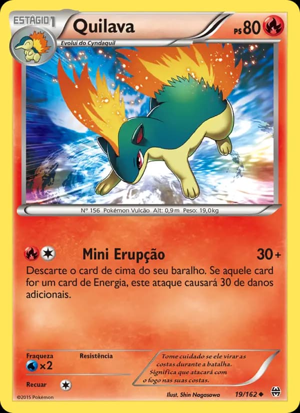 Quilava, carta 19 de Turbo Revolução