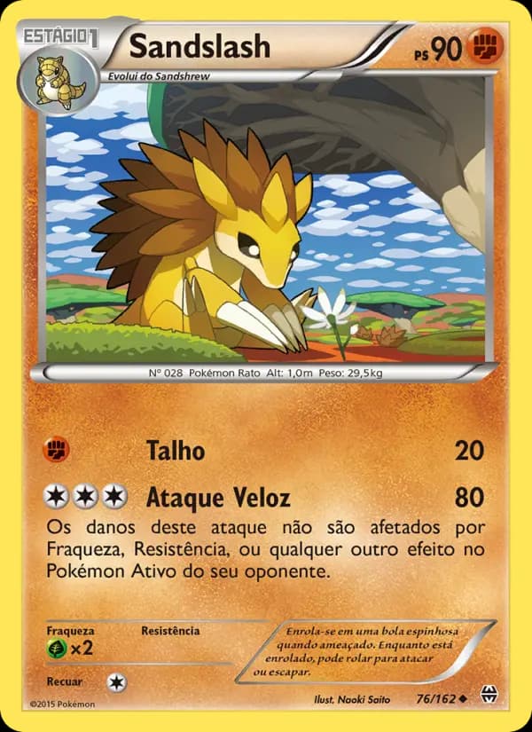 Sandslash, carta 76 de Turbo Revolução