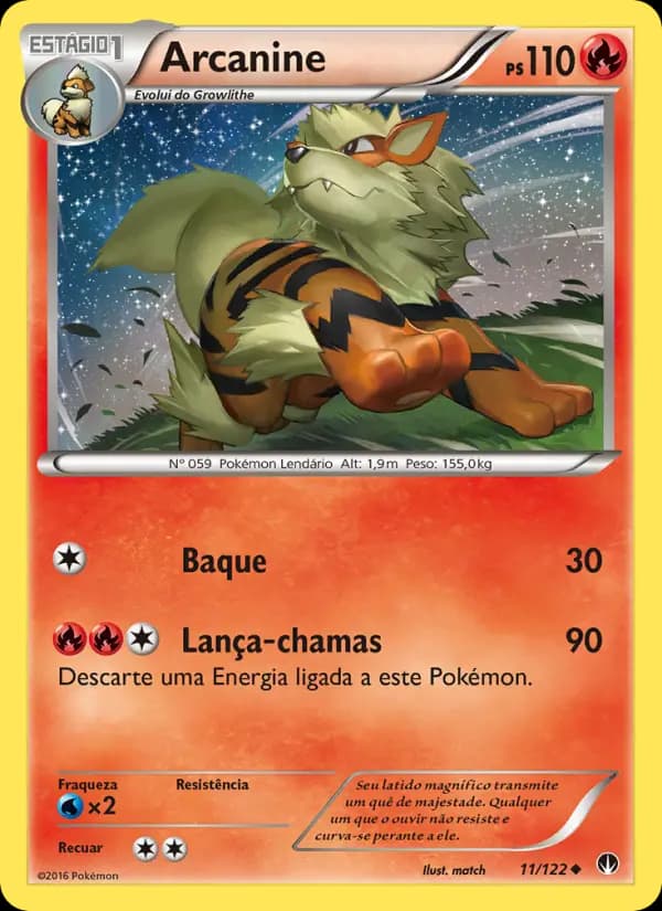 Arcanine, carta 11 de Turbo Colisão