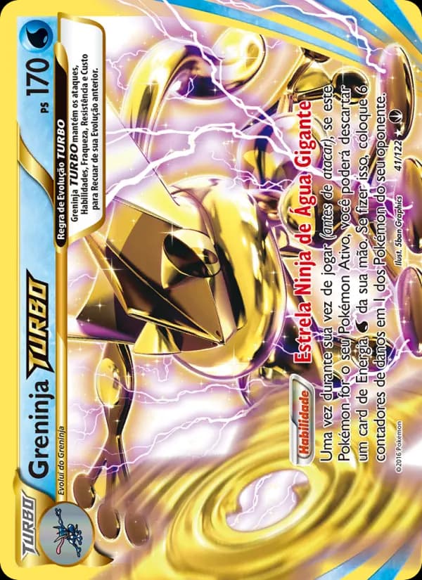 Greninja TURBO, carta 41 de Turbo Colisão