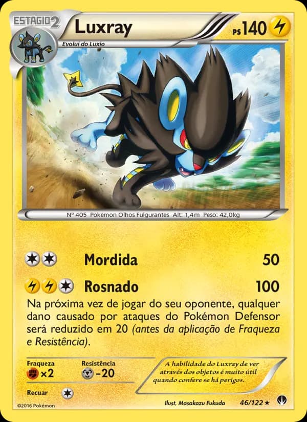 Luxray, carta 46 de Turbo Colisão