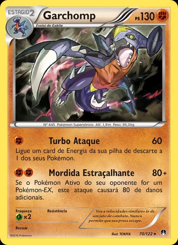 Garchomp, carta 70 de Turbo Colisão