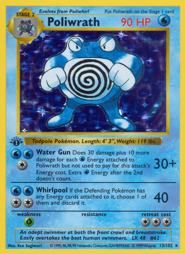 Poliwrath, carta 13 de Base Set