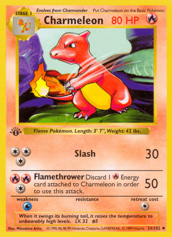 Charmeleon, carta 24 de Base Set