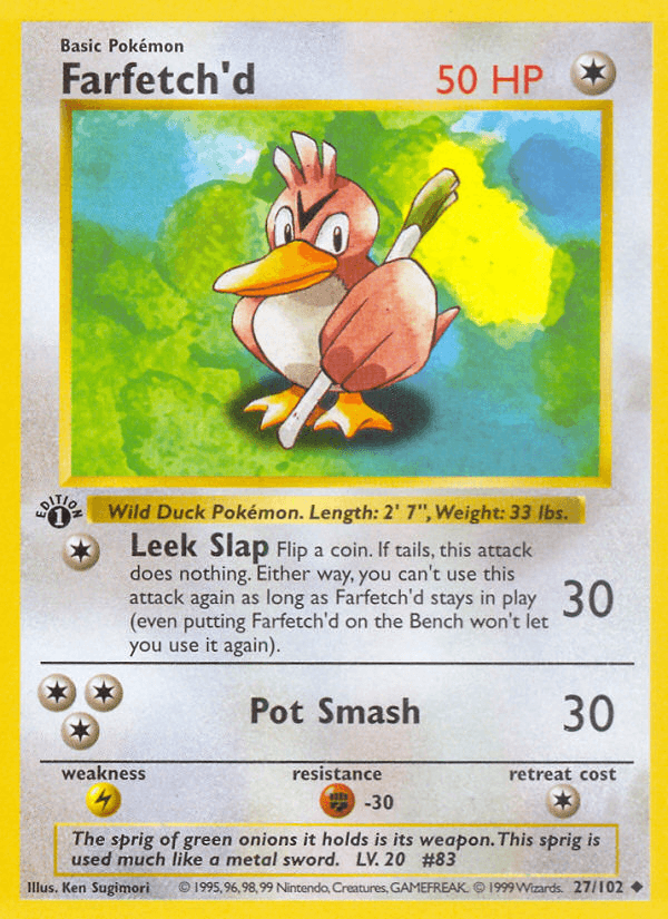 Farfetch'd, carta 27 de Base Set