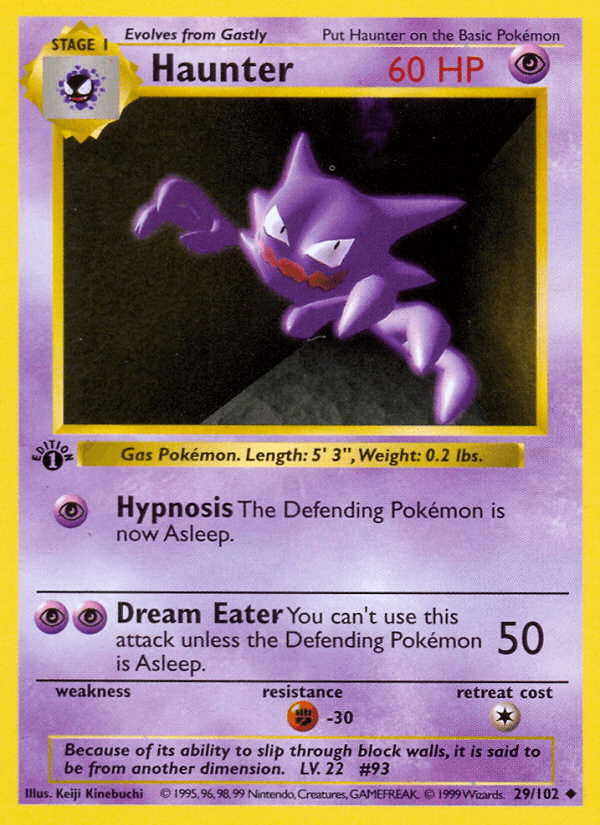Haunter, carta 29 de Base Set