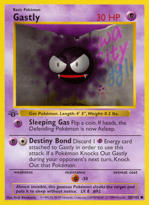 Gastly, carta 50 de Base Set