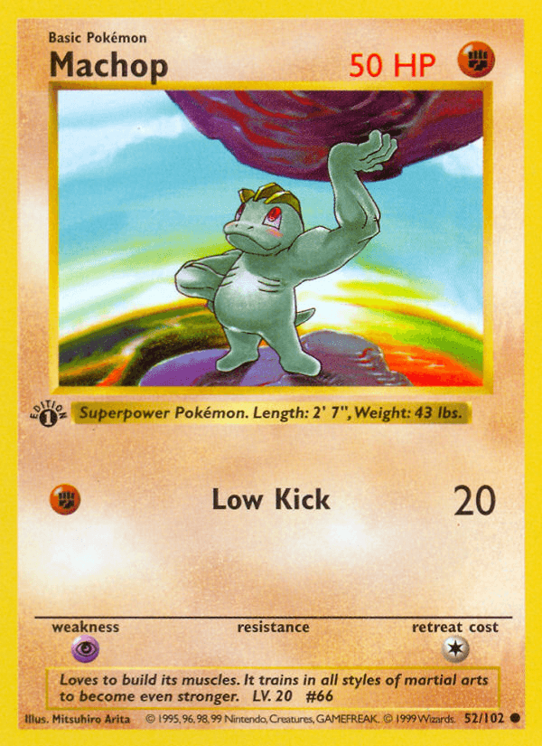 Machop, carta 52 de Base Set