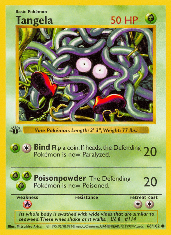 Tangela, carta 66 de Base Set
