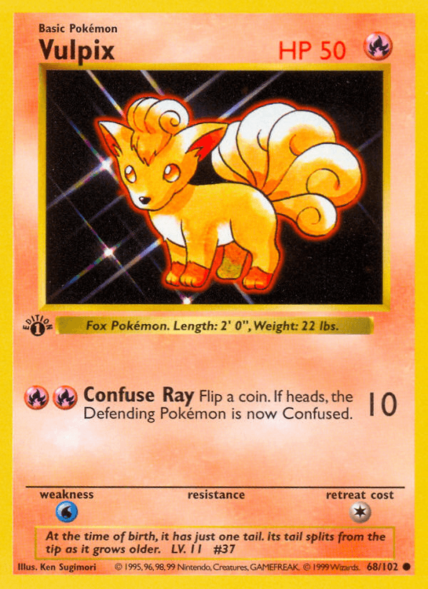 Vulpix, carta 68 de Base Set