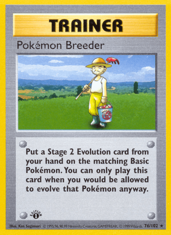 Pokémon Breeder, carta 76 de Base Set