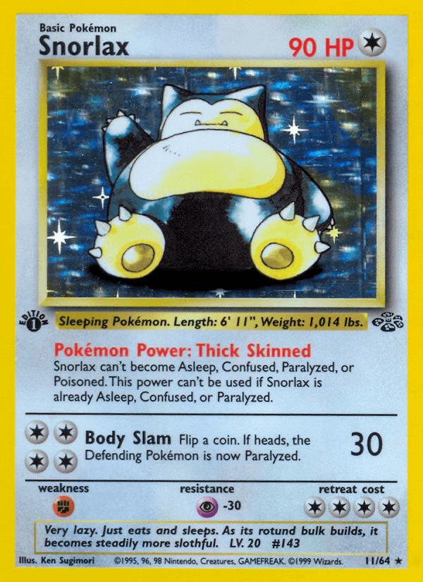 Snorlax, carta 11 de Jungle