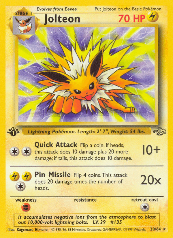 Jolteon, carta 20 de Jungle