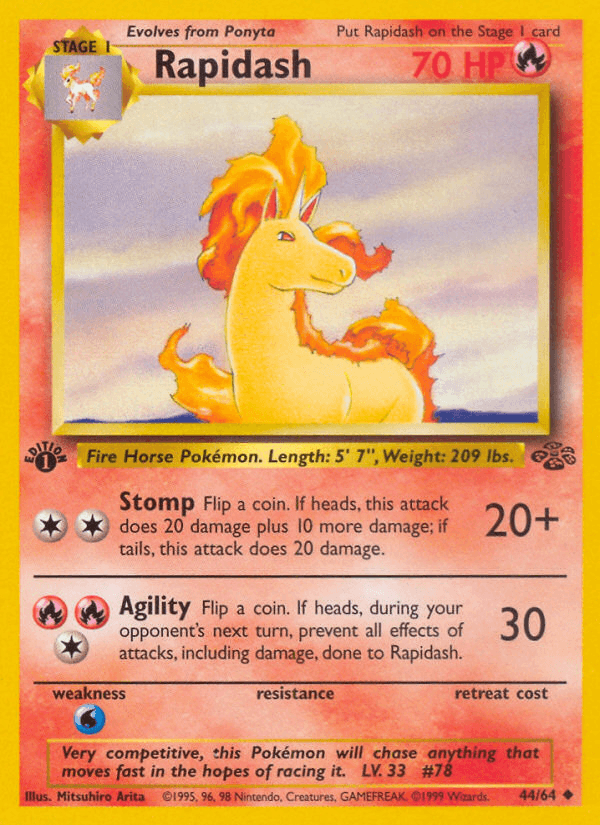 Rapidash, carta 44 de Jungle